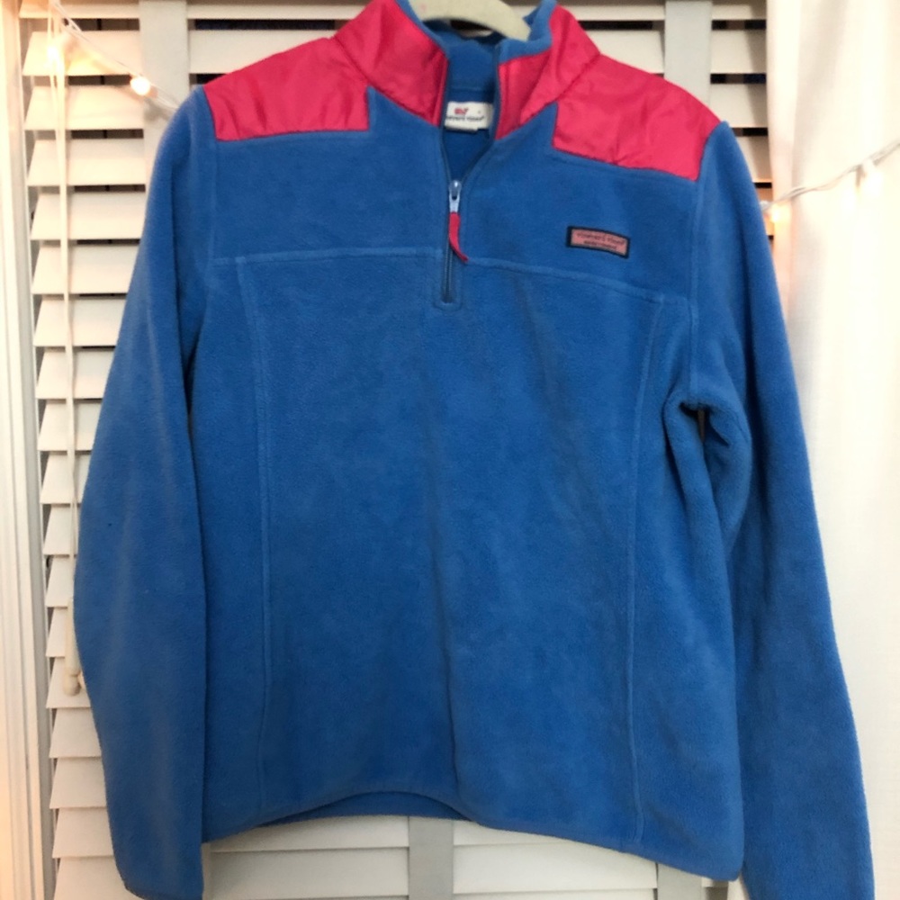 Vineyard Vines Blue and Pink Fleece